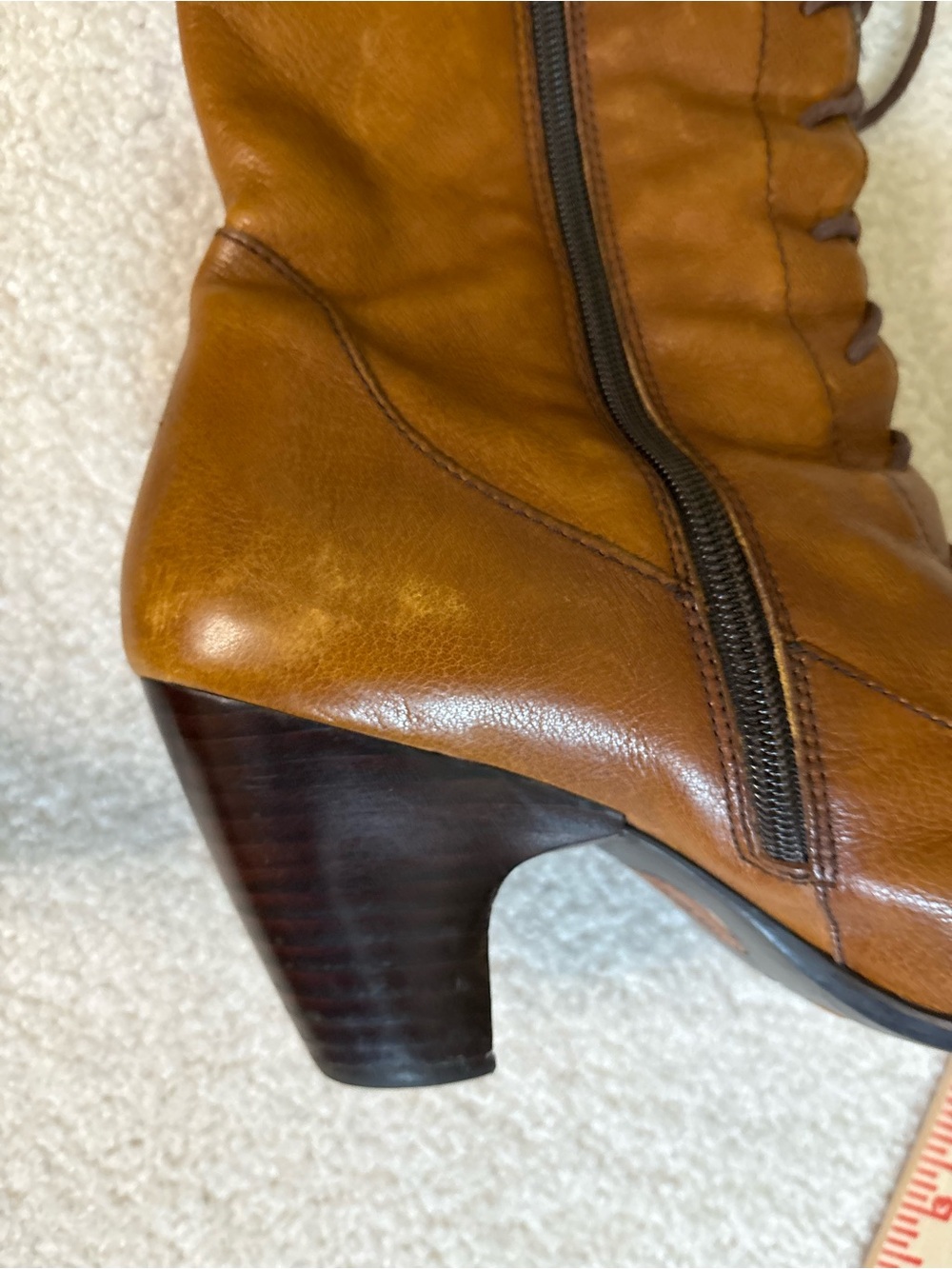 BORN FULL GRAIN LEATHER LACE UP GRANNY BOOTS SIZE 10 VICTORIAN - Picture 9 of 16